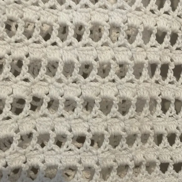 Chico's White Fringe Swim Coverup with Lace Pattern - Picture 7 of 10